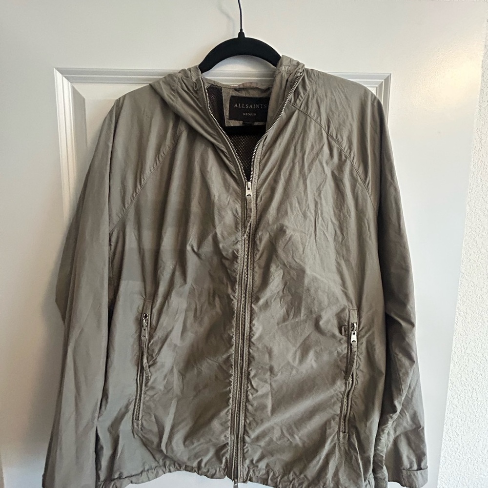 All Saints Olive Windbreaker